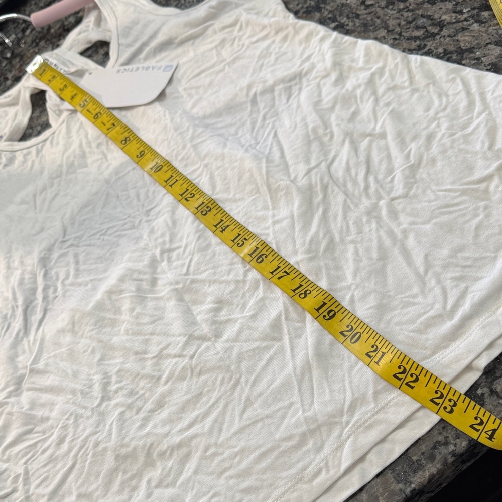 Fabletics White Racerback Performance Tank NEW M … - image 11
